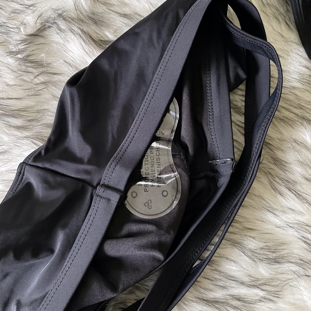 Solid Black High Waisted Flattering Strappy Bikini - Picture 9 of 9